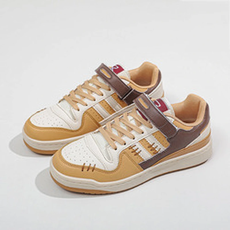 New Korean version sneakers women's magic tape flat shoes retro casual board shoes
