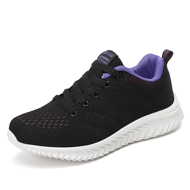 New fashion design breathable women walking sports shoes lady fashion sneaker running shoes