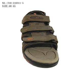 Durable Custom Anti-Slip Man Outdoor Beach Slippers Leather Sandals