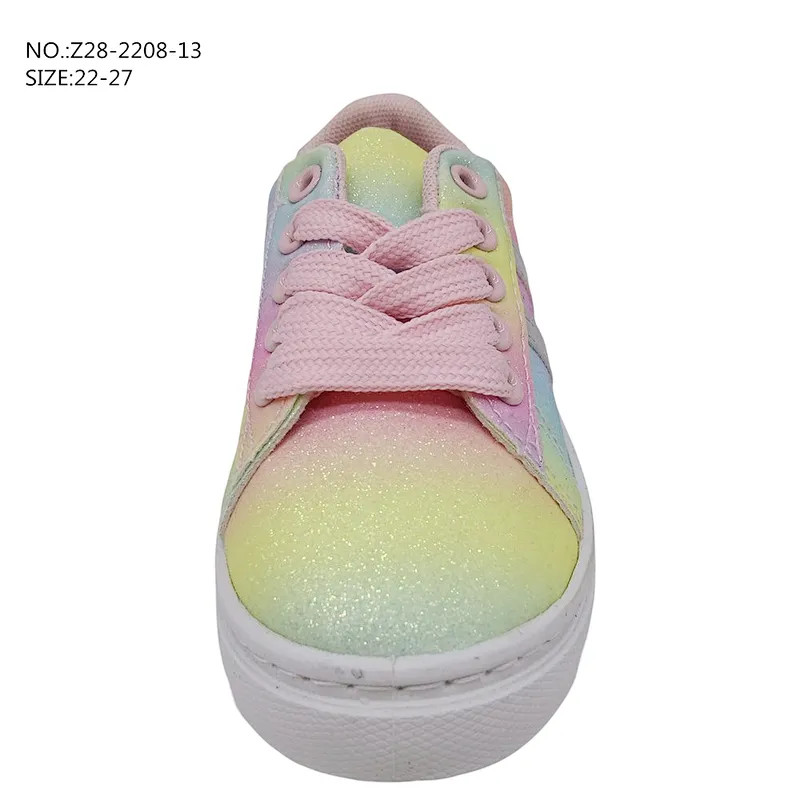 Hot Sale Lace up Children Casual Injection School Shoes Custom Flat Sports board Shoes