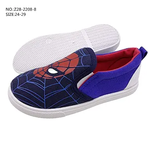 New Non Slip Custom Children Flat Slip on Loafers Injection Casual School Canvas Shoes