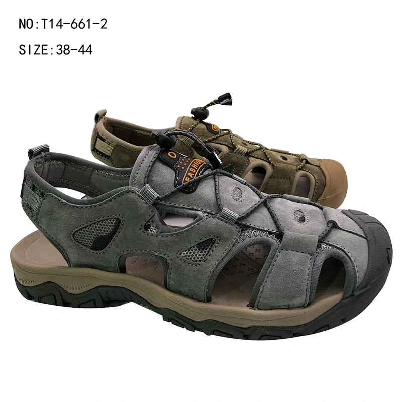 Custom Men Summer Casual Genuine Leather Beach Sandals for Outdoor and Indoor