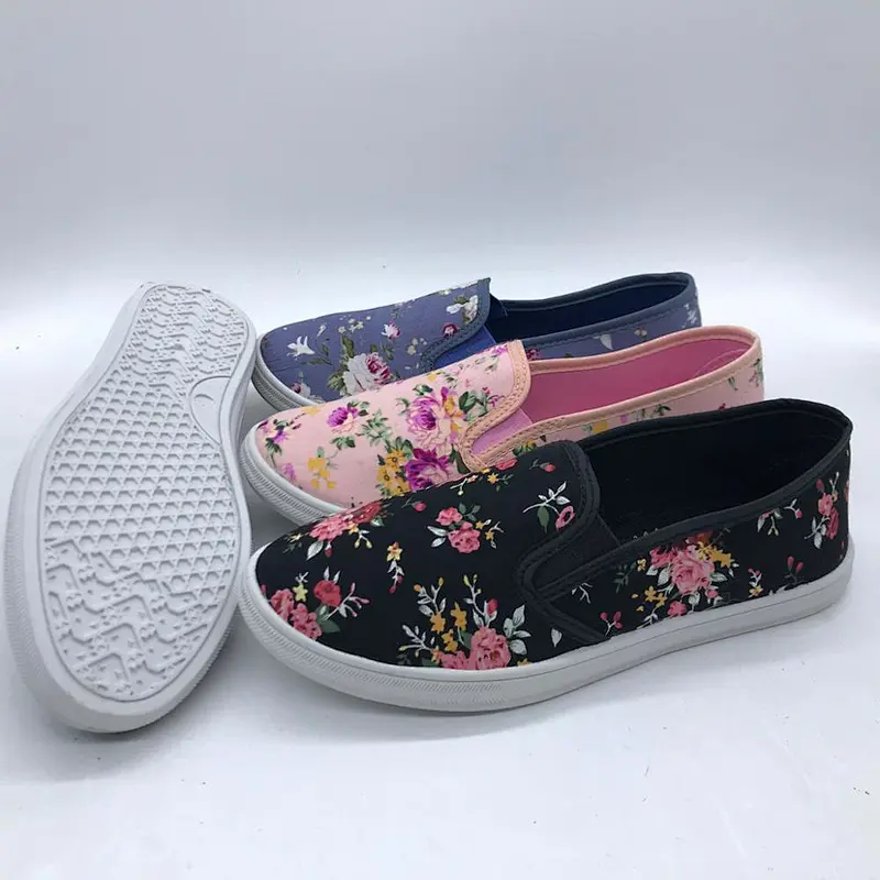 Factory price best quality fashion OEM LADY SHOES Injection casual canvas shoes