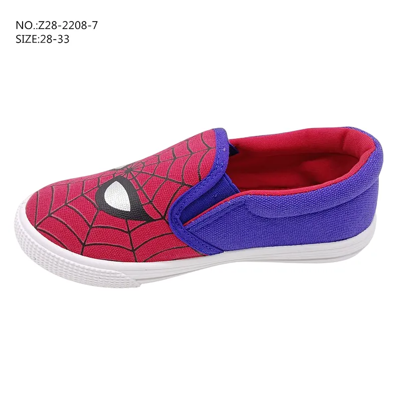 Hot Selling Custom Children Slip on Loafers Injection Flat Casual School Canvas Shoes