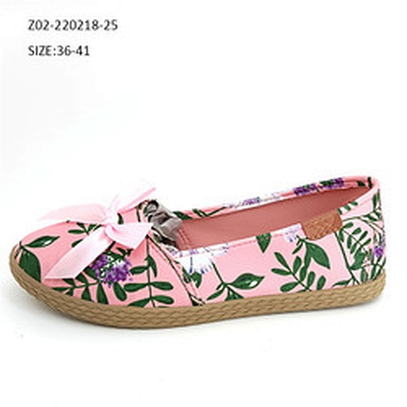 Good price Popular injection ladies loafers walking flat shoes Women's Casual Canvas Shoes