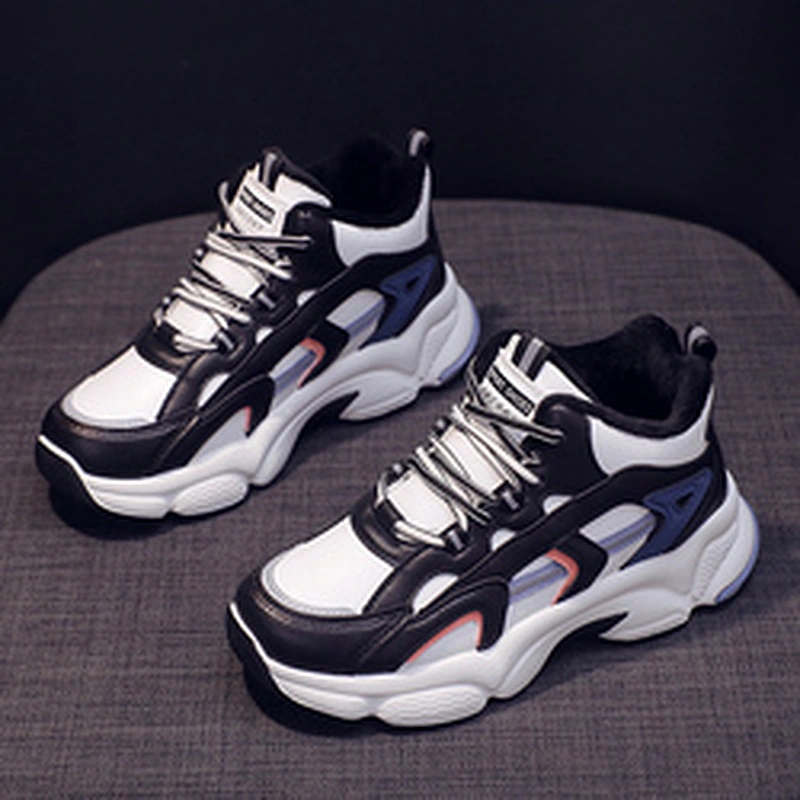 Women Platform Lace up Sneakers Ladies Casual Walking Chunky Dad Shoes