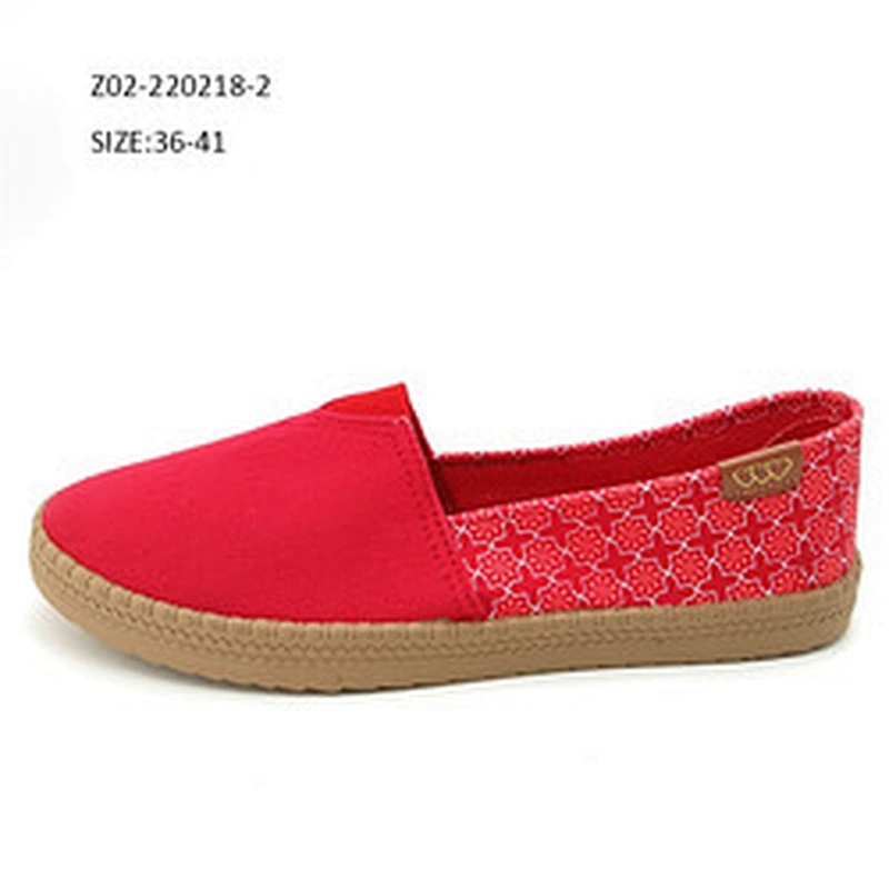 Hot Sale Latest Design Lady Casual Shoes Women Flat Shoes Canvas Shoes