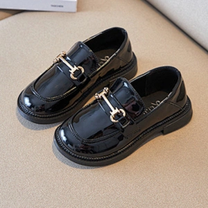 New Style Boys Slip on Loafers School Children Casual Dress Leather Shoes