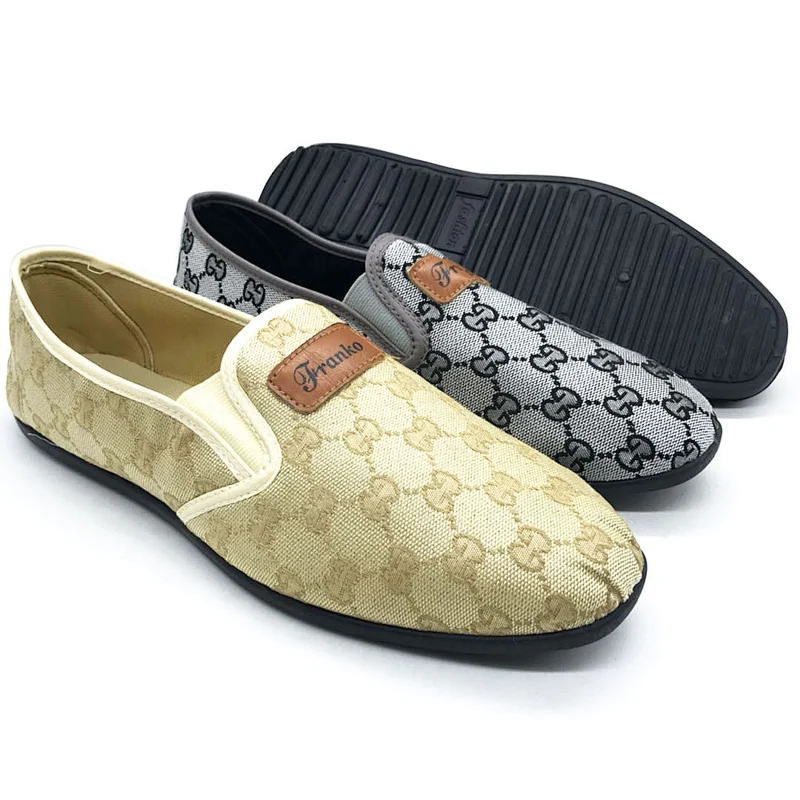 Factory cheap New Trend Custom Injection Men Footwear Slip on Leisure Flat Canvas Shoes