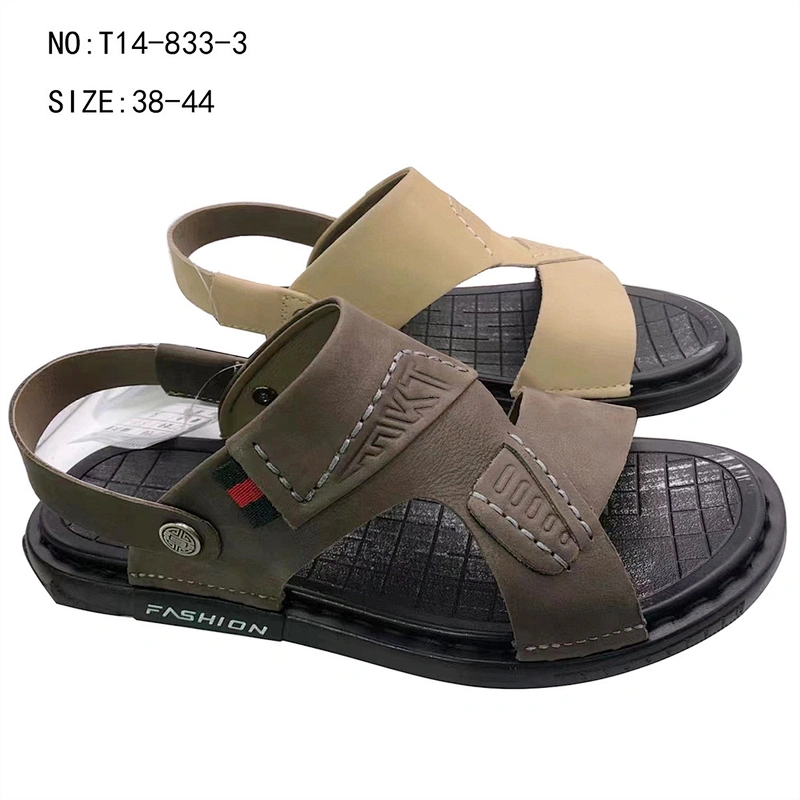 Custom Men Genuine Leather Open Toe Outdoor Sandal Summer Casual Shoes
