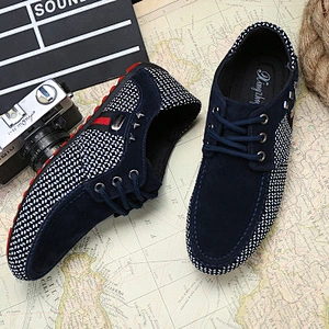 New fashion breathable men slip on loafers casual leather shoes stock