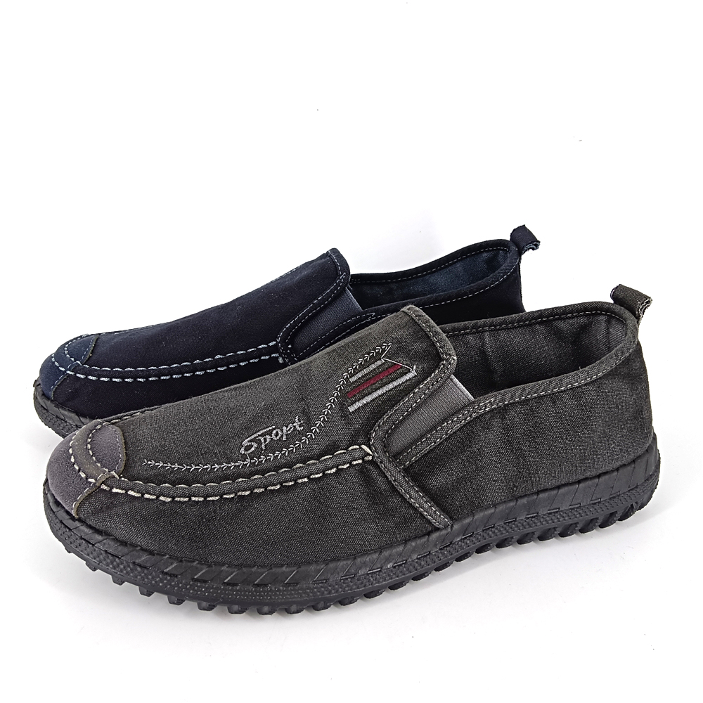 washed denim  lightweight denim Sneakers men's canvas Slip On shoes casual Walking Shoes Flats for men