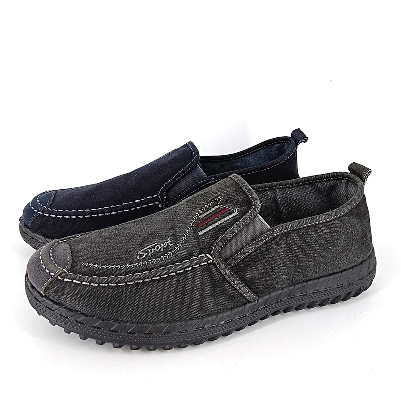 washed denim  lightweight denim Sneakers men's canvas Slip On shoes casual Walking Shoes Flats for men
