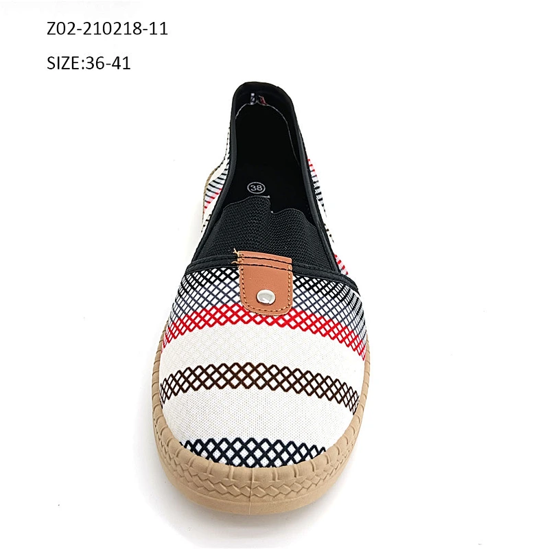 New style cheap women slip on canvas shoes breathable ladies walking casual shoes
