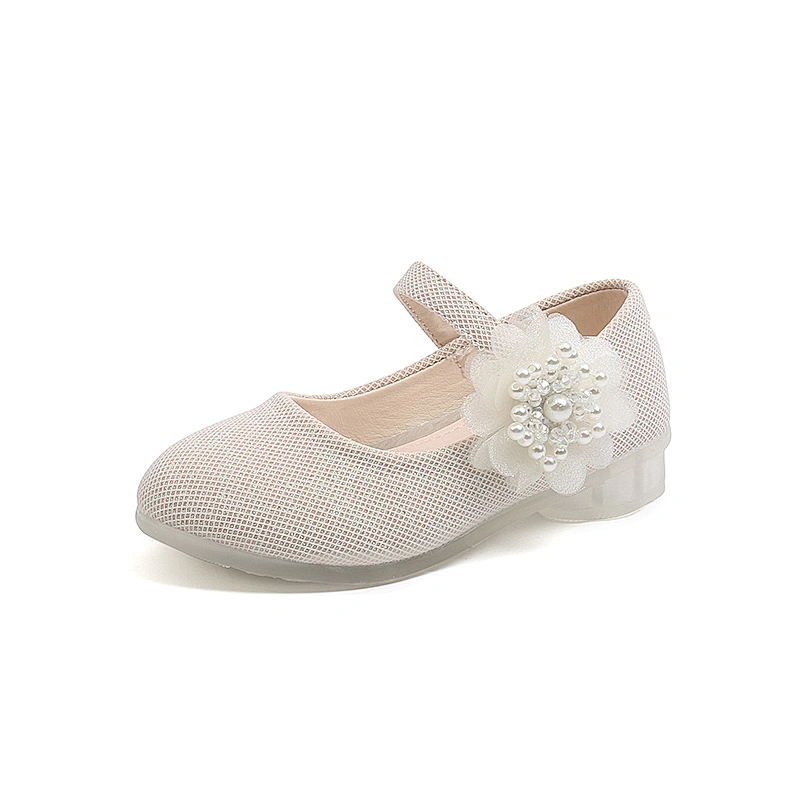 Girls Low Heels Round Toe Wedding Party Pumps Kids Princess Dress Shoes