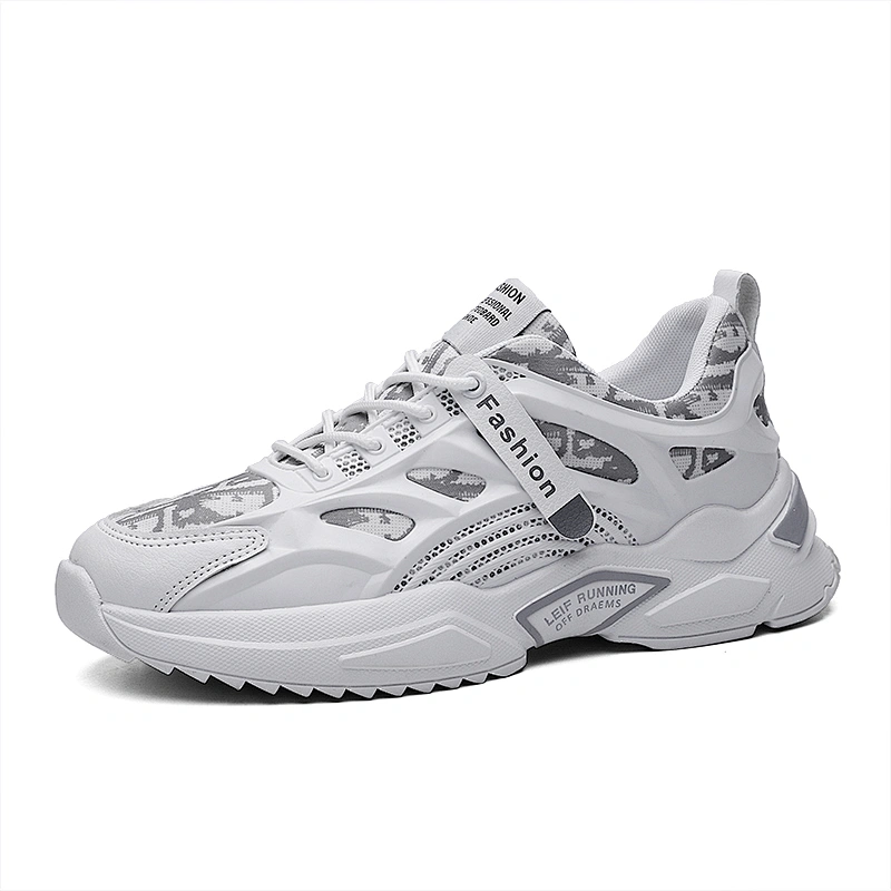 Breathable Fashion Men Lace up Casual Running Shoes Athletic Sneakers