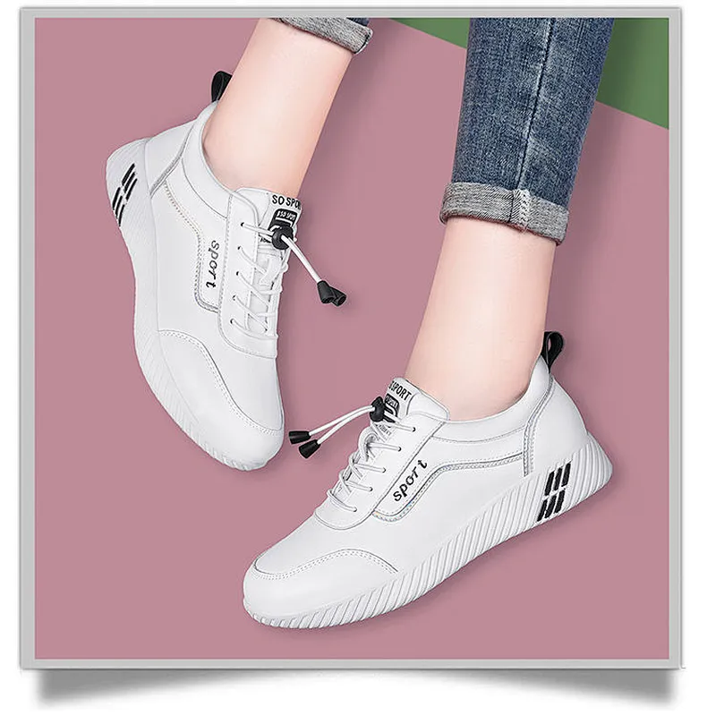 New versatile non-slip women casual running shoes female flat white lightweight board shoes