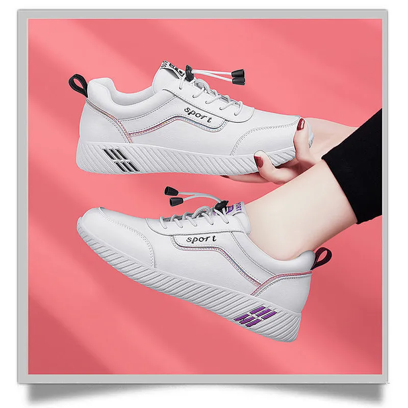 New versatile non-slip women casual running shoes female flat white lightweight board shoes