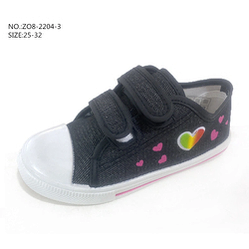 New Custom Buckle Strap Kids Casual Shoes Injection Children Canvas Shoes