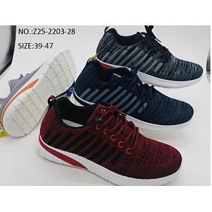 Large size Fashion Custom Men Injection Sports Shoes Fly knit Casual Sneaker Shoes