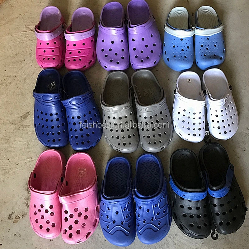 Mix design good quality cheap  EVA women garden stock shoes clog stock shoes
