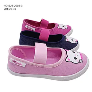 New Custom Fashion Children Casual Slip on Canvas Shoes Elastic Injection flat Dance Shoes