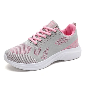 Hot sale lightweight Women Lace Up Sneakers gym Shoes lady walking casual sports running shoes