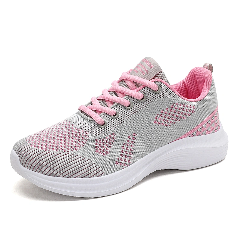 Hot sale lightweight Women Lace Up Sneakers gym Shoes lady walking casual sports running shoes