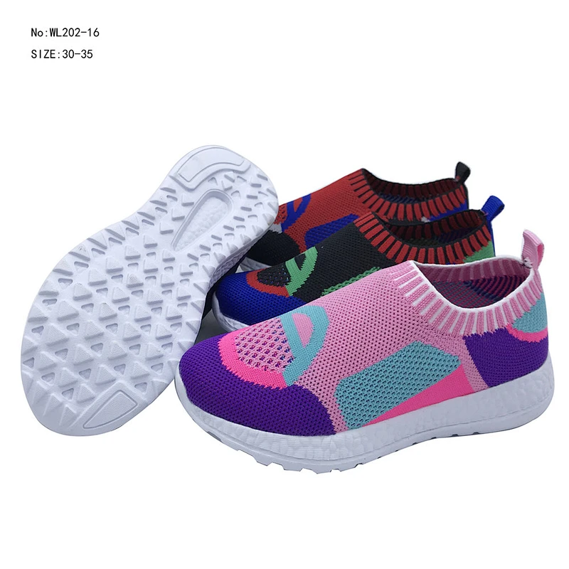 Custom Children Lightweight Sneakers Kids Casual Slip On Running Walking Shoes