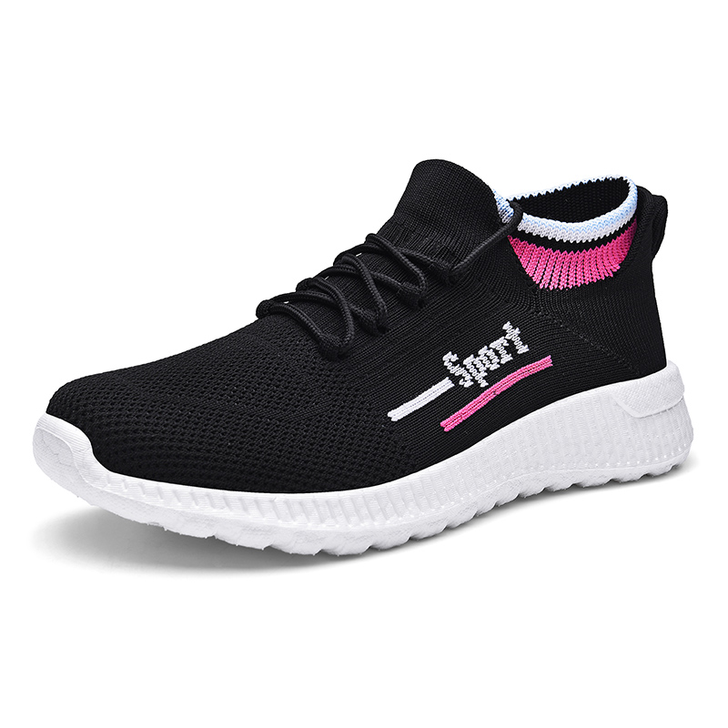 New Arrival breathable men Casual fly knitted Sport Running sneakers Shoes