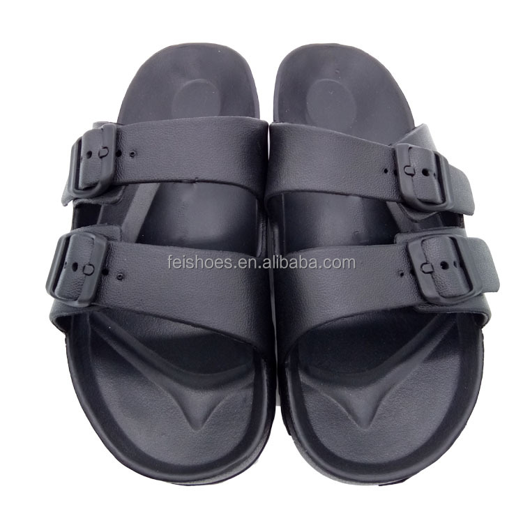 Hot sale two buckles outdoor indoor beach EVA man slipper shoes beach sandals  slippers shoes