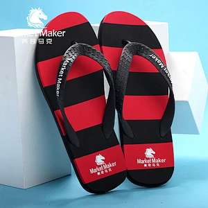wholesale Outdoor sandals men PVC wedge slippers beach flip flops for summer