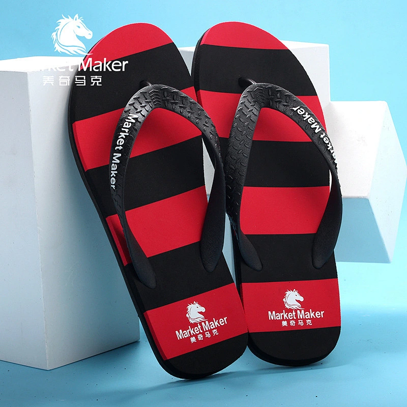 wholesale Outdoor sandals men PVC wedge slippers beach flip flops for summer