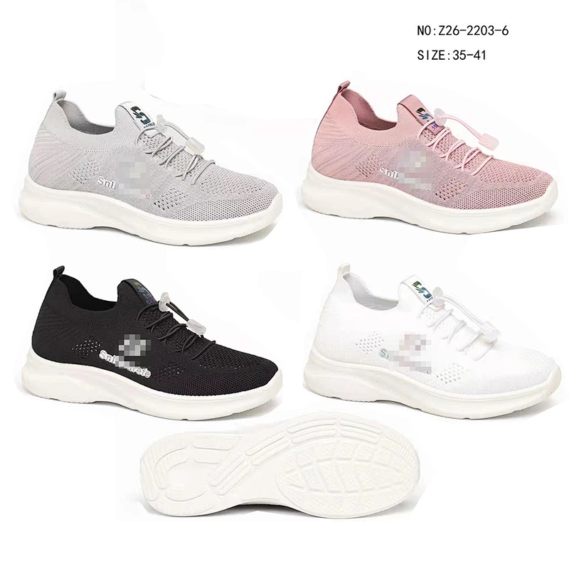 Fashion Comfort Lace-up women Sneakers Breathable Shoes Fly knitted ladies casual sports Shoes