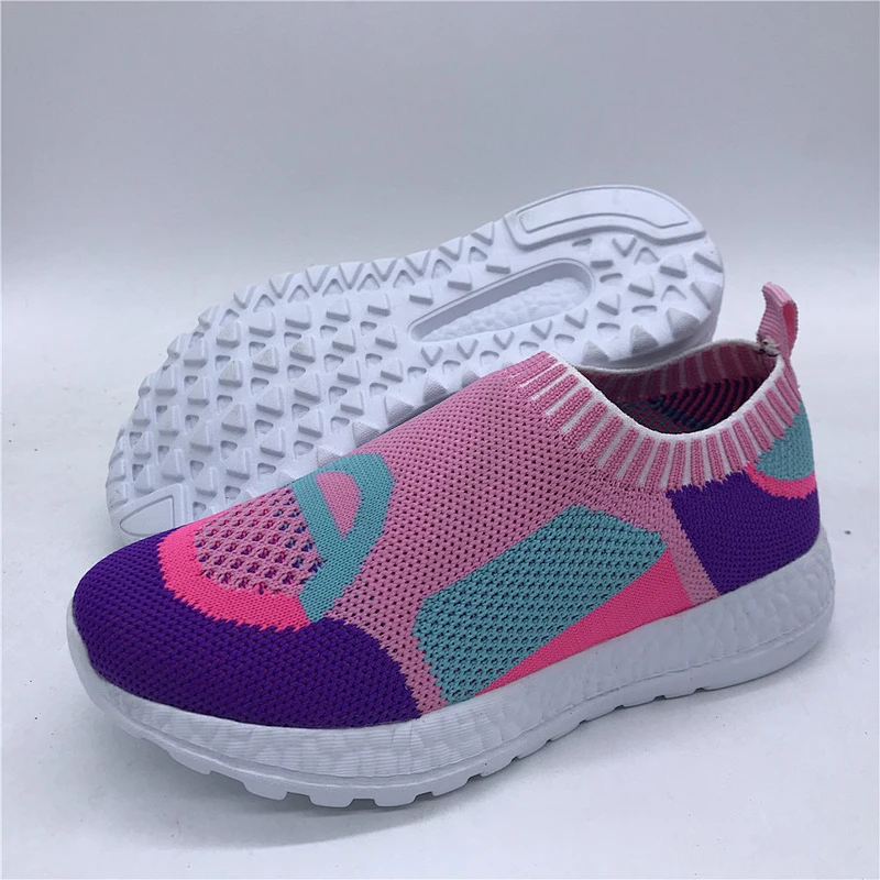 Custom Children Lightweight Sneakers Kids Casual Slip On Running Walking Shoes