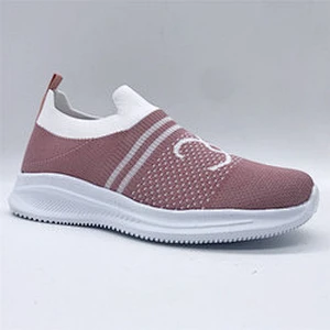 Slip-on Flats Shoes Women Summer Breathable Flying Weaving Casual Shoes Breathable Lightweight Mesh Fashion Sneaker