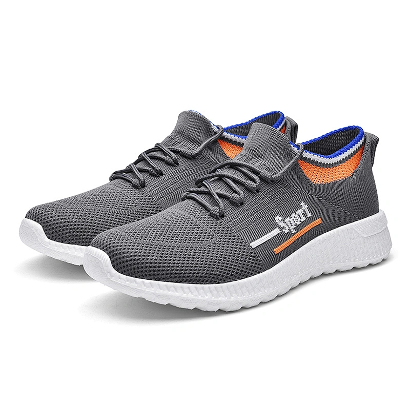 New Arrival breathable men Casual fly knitted Sport Running sneakers Shoes