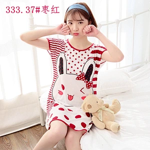 Cute style pajamas ladies mix dress casual and comfortable inventory cotton nightgowns