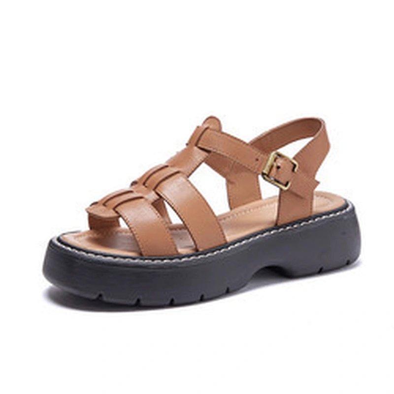 Women Ankle Strap Platform Wedge Flat Sandals