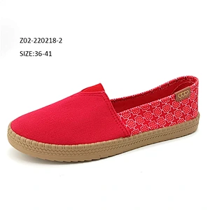 Hot Sale Latest Design Lady Casual Shoes Women Flat Shoes Canvas Shoes