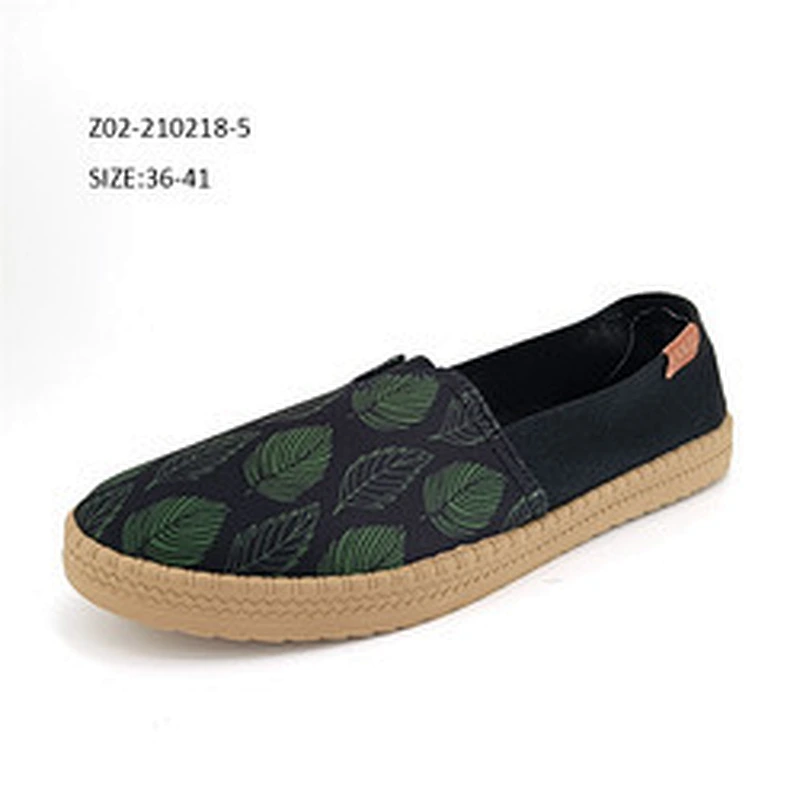 Fashion personalized female canvas shoes wholesale casual women flat shoes outdoor injected shoes