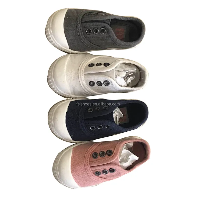 Wholesale Kids Canvas Slip on Shoes Boys Fashion Casual for Kids Shoes Children White Sneakers