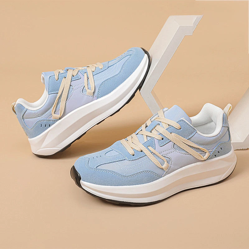 New height increasing all-match women running shoes women's retro platform casual sports shoes