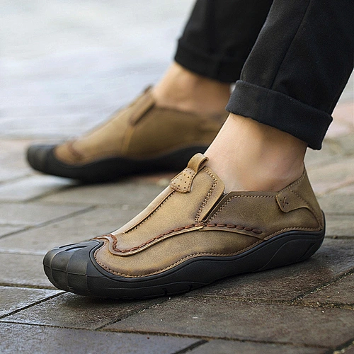 Outdoor Slip on Loafers Men Casual Handmade Shoes