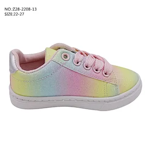 Hot Sale Lace up Children Casual Injection School Shoes Custom Flat Sports board Shoes
