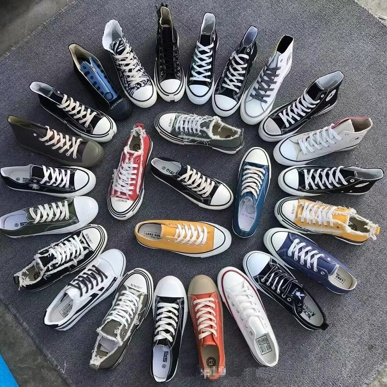 Mix Style Fashion Men Casual Vulcanized Canvas Sneakers Stock Shoes