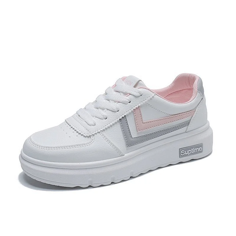 Fashion school Casual Women walking style shoes student white board shoes