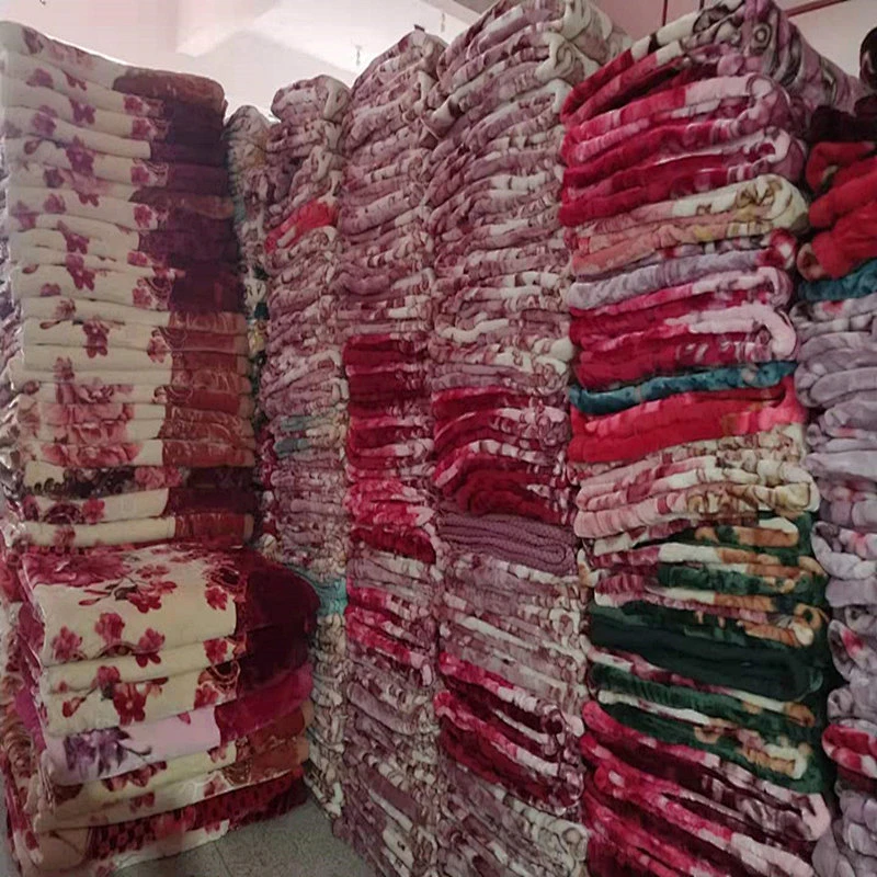 New 1.9kg double thickened super soft stock Raschel blanket Gift double sided blanket