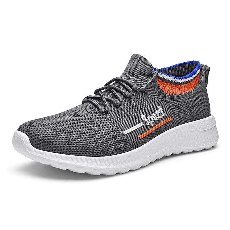 New Arrival breathable men Casual fly knitted Sport Running sneakers Shoes