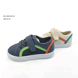 New Custom Made Kids Casual sports Shoes Children Injection Canvas Shoes with Magic Tape